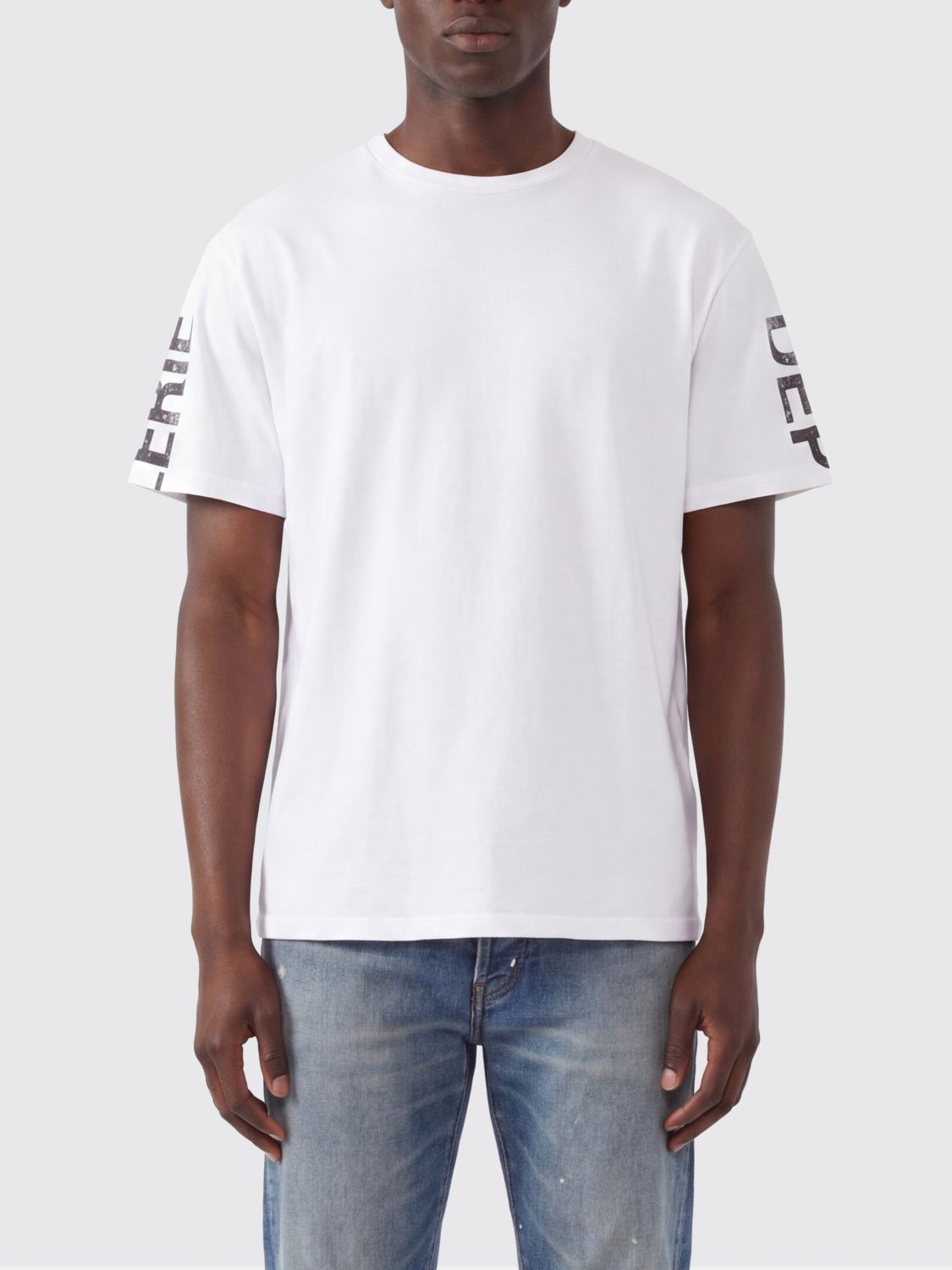 Gallery Dept. Cotton T-Shirt with Contrast Logo Print on Chest and Back