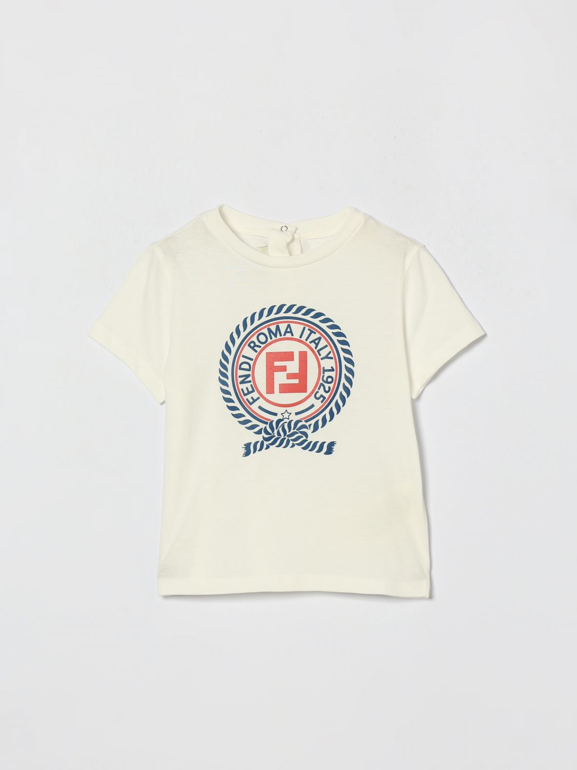 FENDI T-shirt in cotone con logo FF