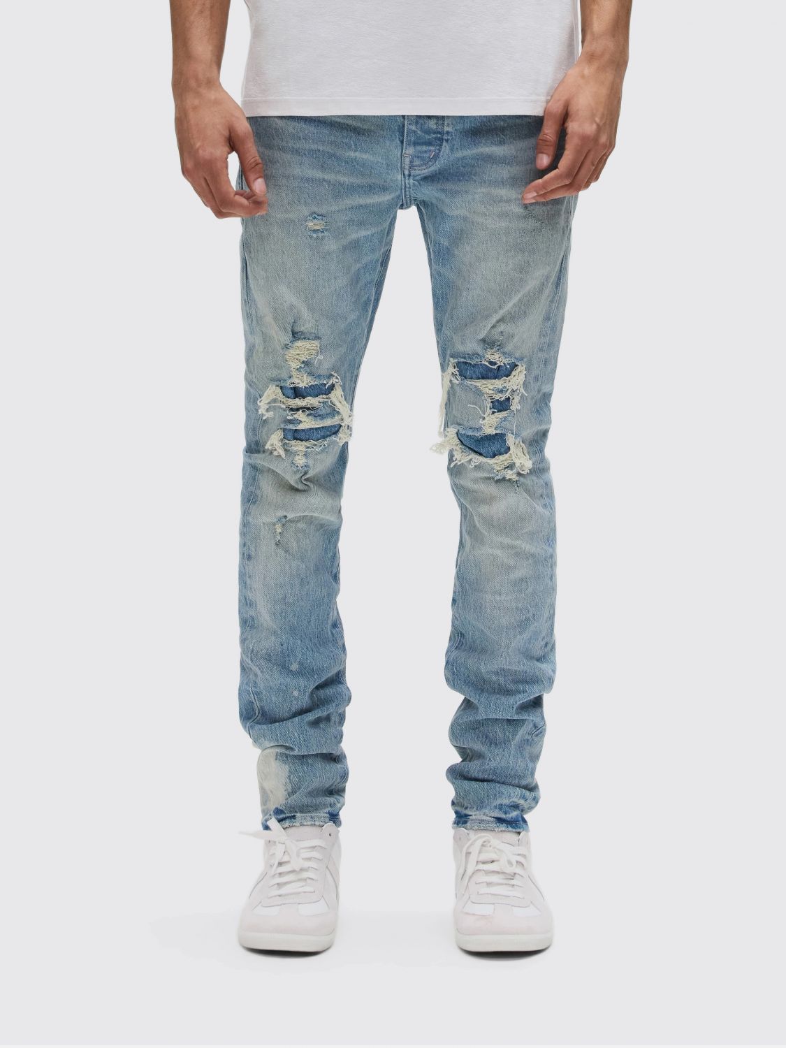 PURPLE Jeans slim fit in denim distressed