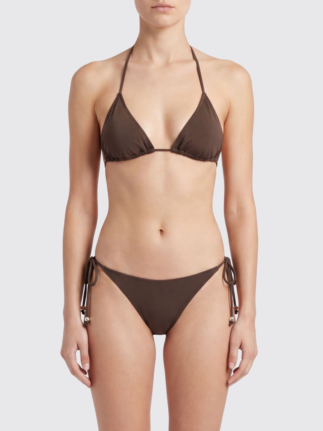 Jacquemus Triangle Bikini Top in Technical Fabric with Thin Straps · XS