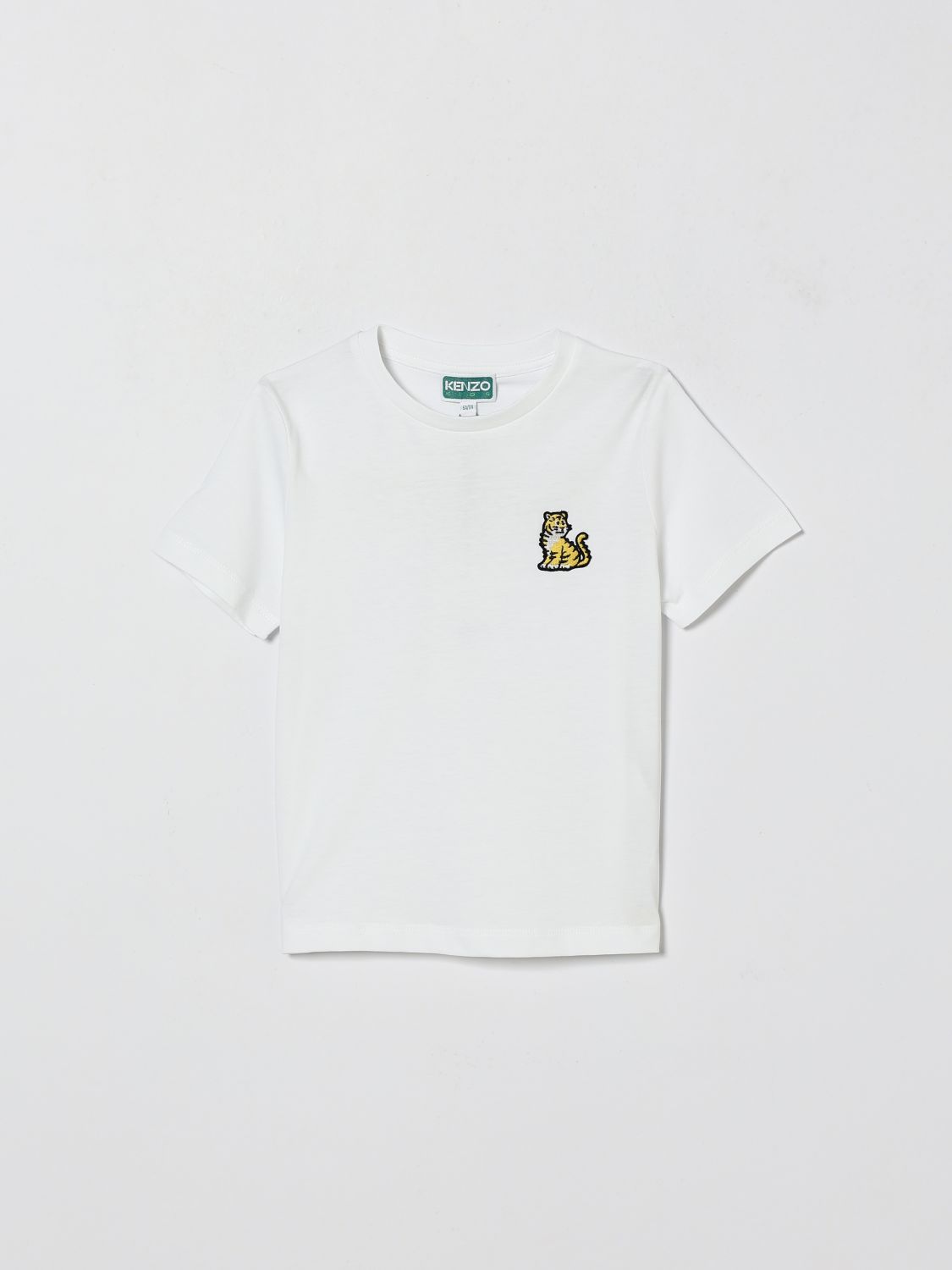 Kenzo Kids Boy's Cotton T-Shirt with Contrast Back Logo　ケンゾー キッズ ボーイズ コットン T シャツ コントラストバックロゴ付き Kenzo