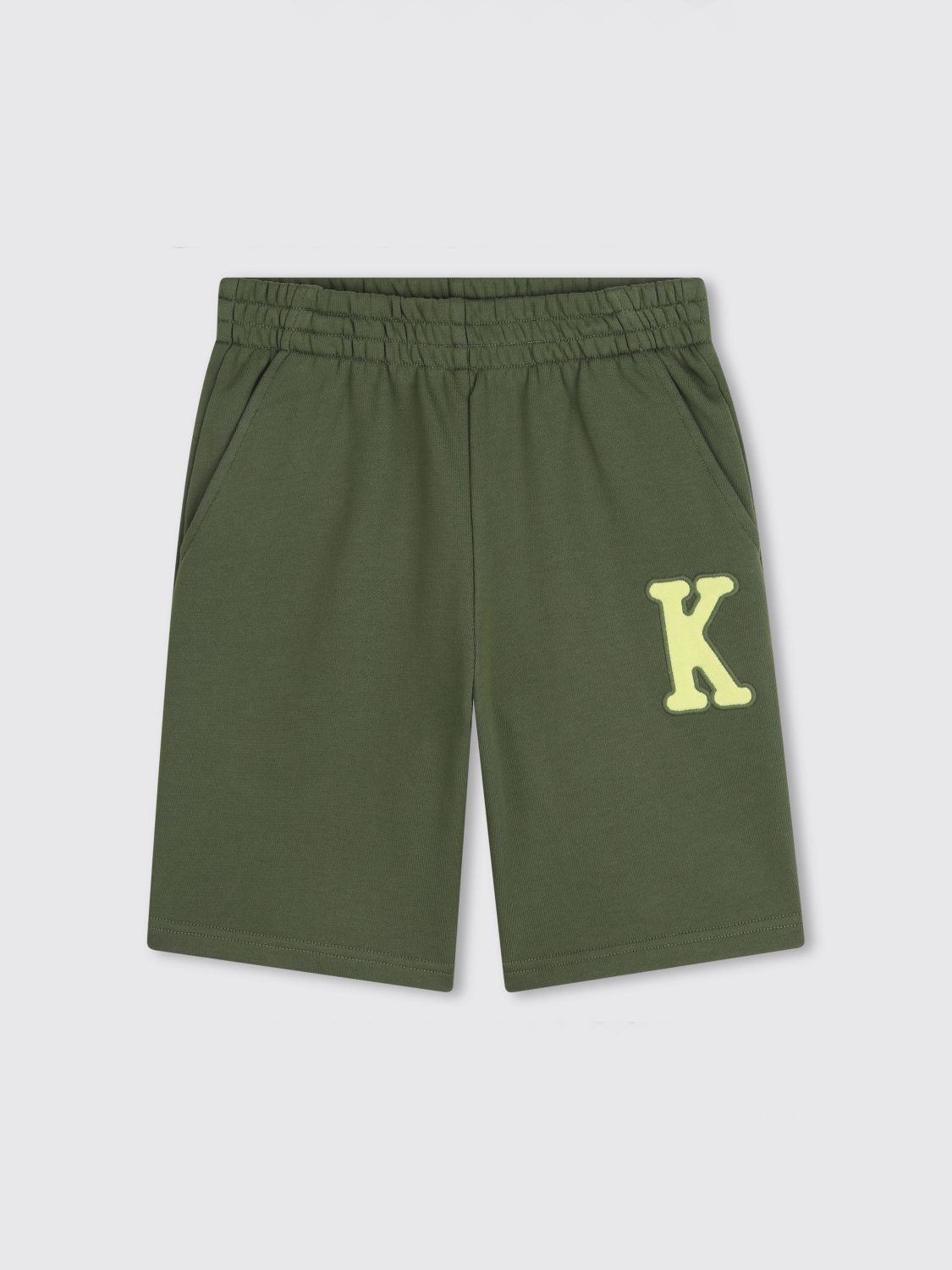 Kenzo Kids Boy's Cotton Jogging Shorts with Contrast Logo　ケンゾー キッズ ボーイズ コットン ジョギング ショーツ コントラスト ロゴ付き Kenzo
