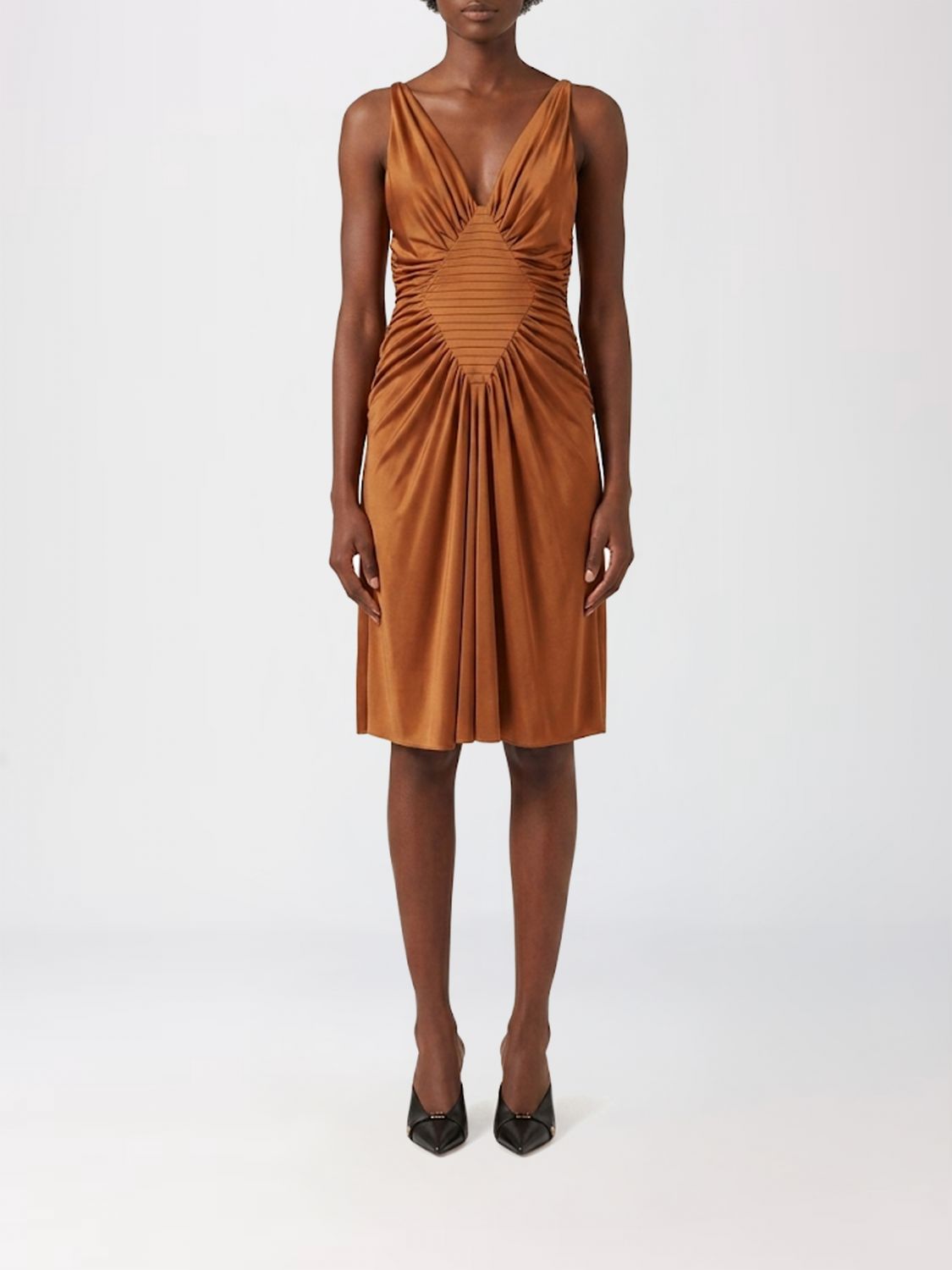 VERSACE Dress Woman color Tobacco