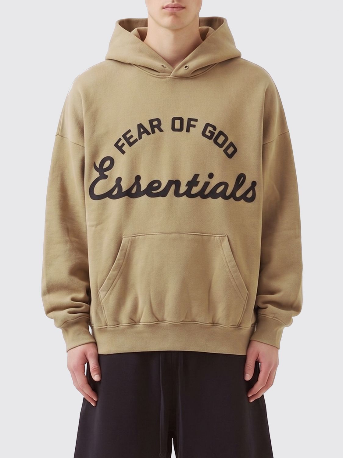FEAR OF GOD ESSENTIALS Relaxed Fit Cotton Hoodie with Kangaroo Pocket　FEAR OF GOD ESSENTIALS カンガルーポケット付きリラックスフィットコットンパーカー FEAR