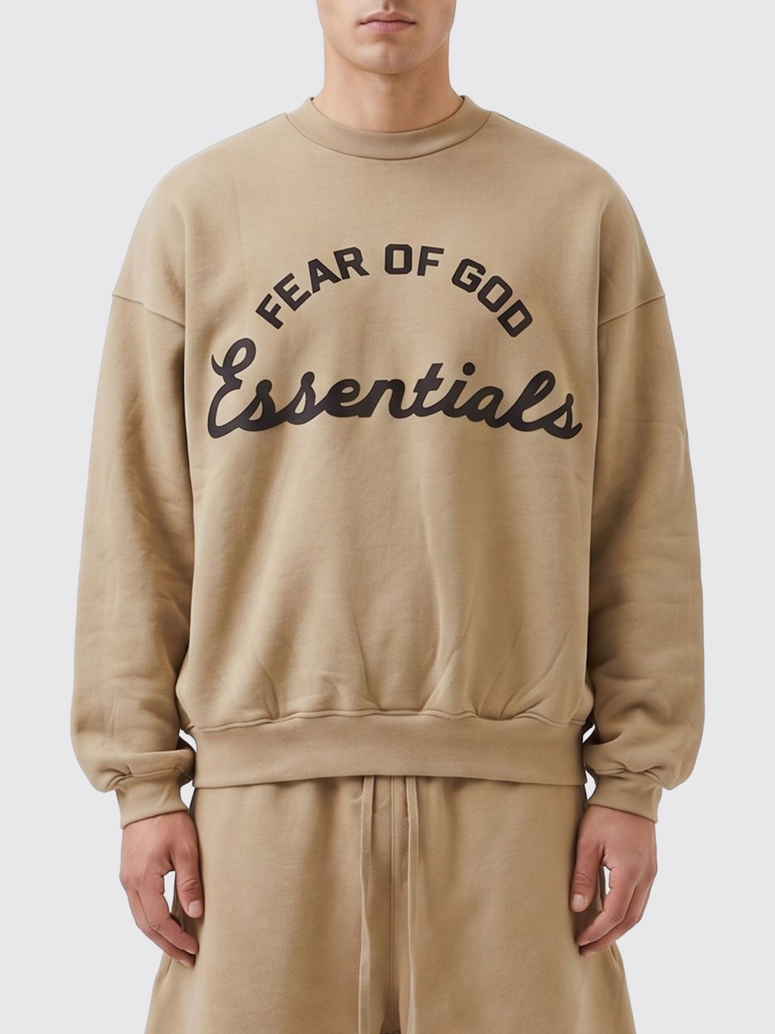 FEAR OF GOD ESSENTIALS Relaxed Fit Crewneck Cotton Jumper with Logo　FEAR OF GOD ESSENTIALS ロゴ入り リラックスフィット クルーネック コットン ジャンパー FEAR