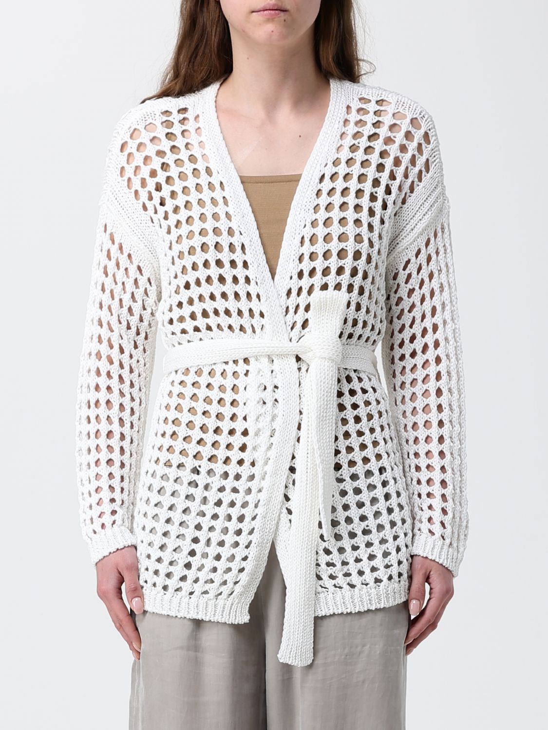 MAX MARA PURE Cotton Knit Openwork Cardigan　MAX MARA PURE コットンニット透かしカーディガン MAX