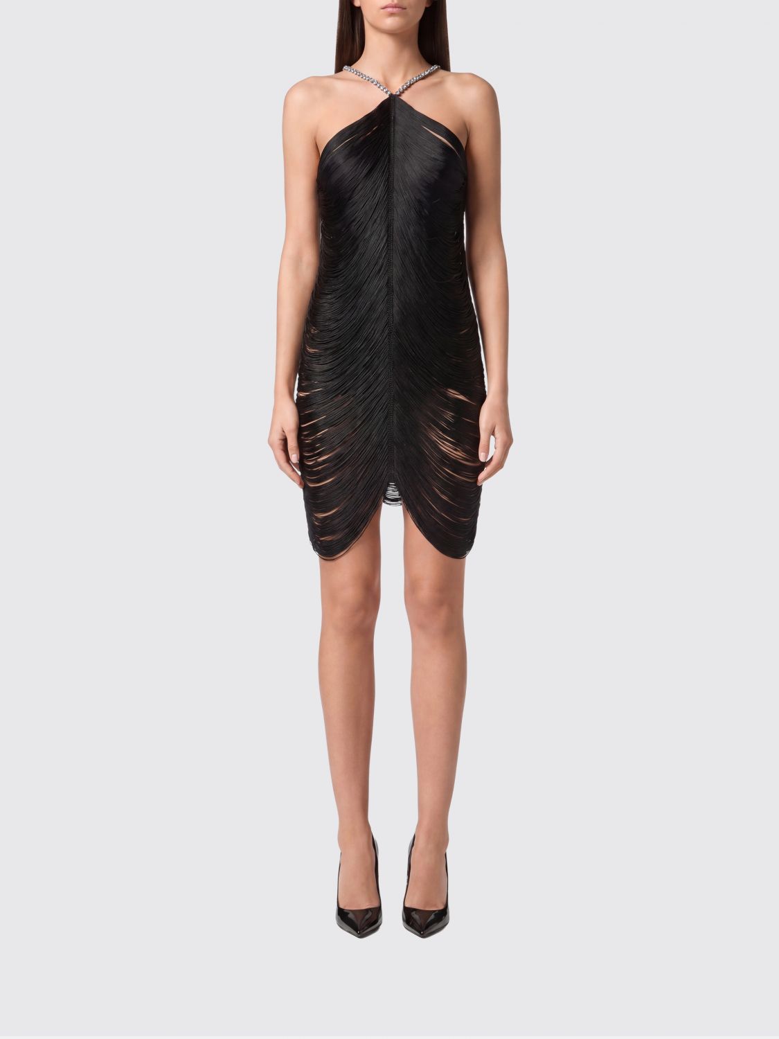 PHILIPP PLEIN Abito mini con frange