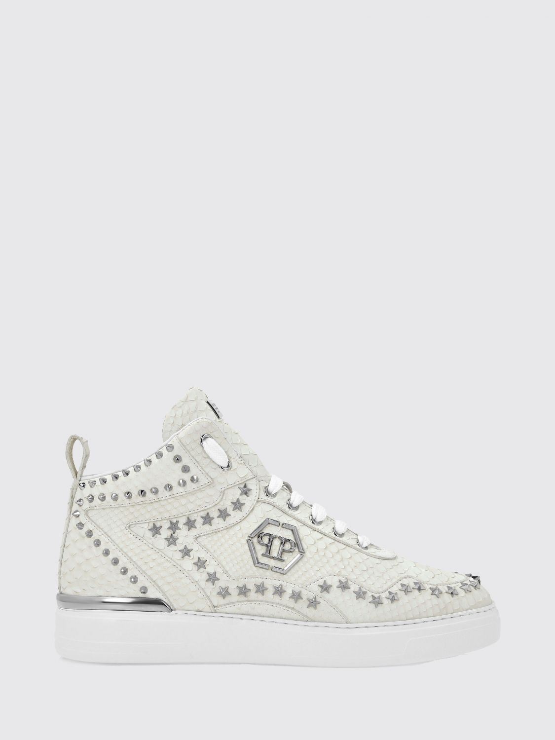 PHILIPP PLEIN Sneakers aus Pythonleder mit Sternnieten