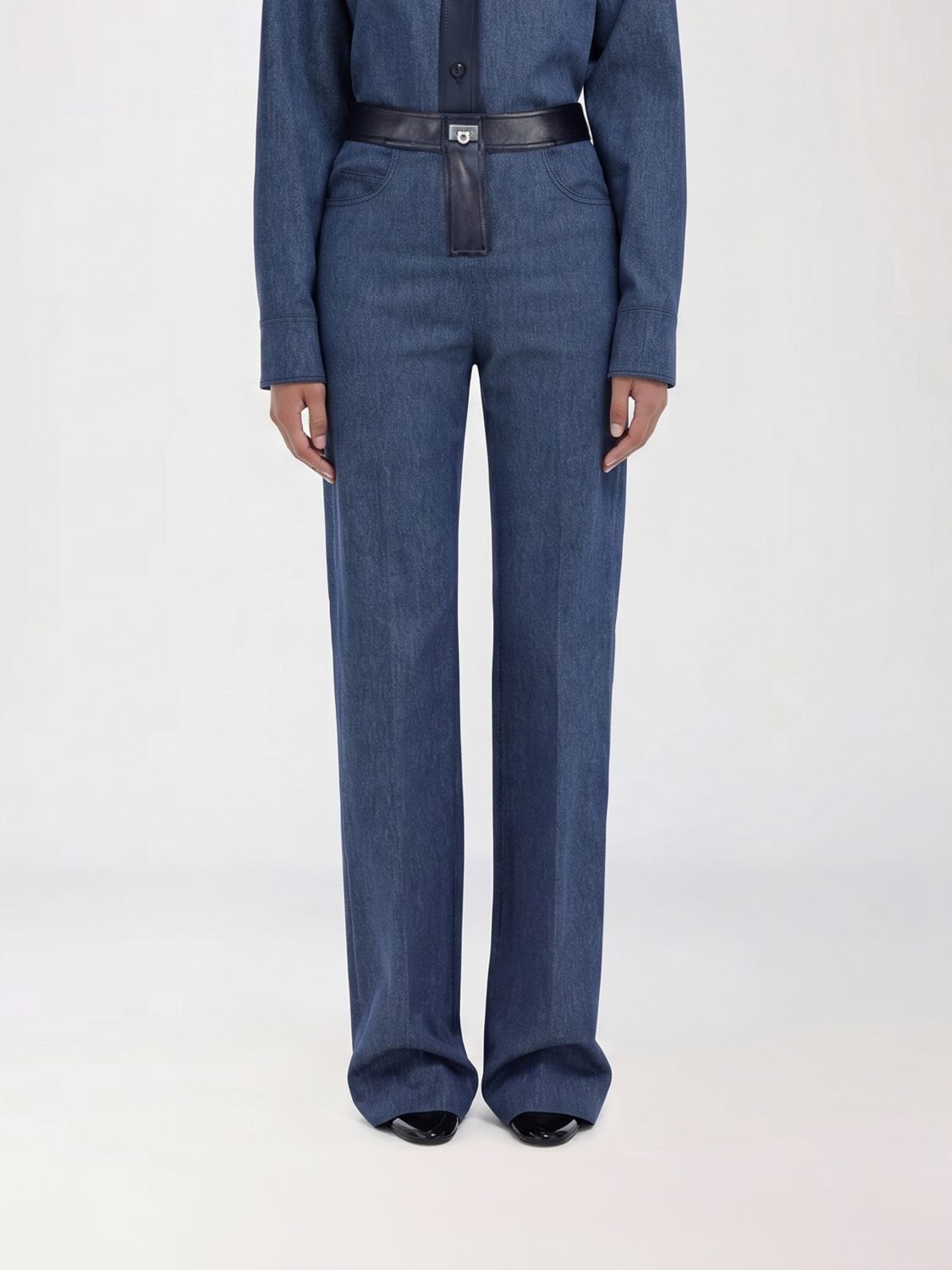 FERRAGAMO Pants Woman color Blue