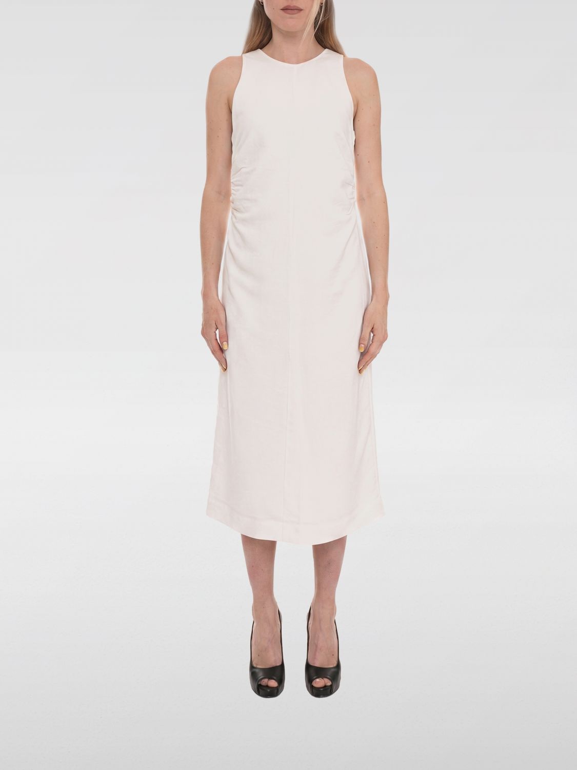 Boss Delinna Linen Midi Dress