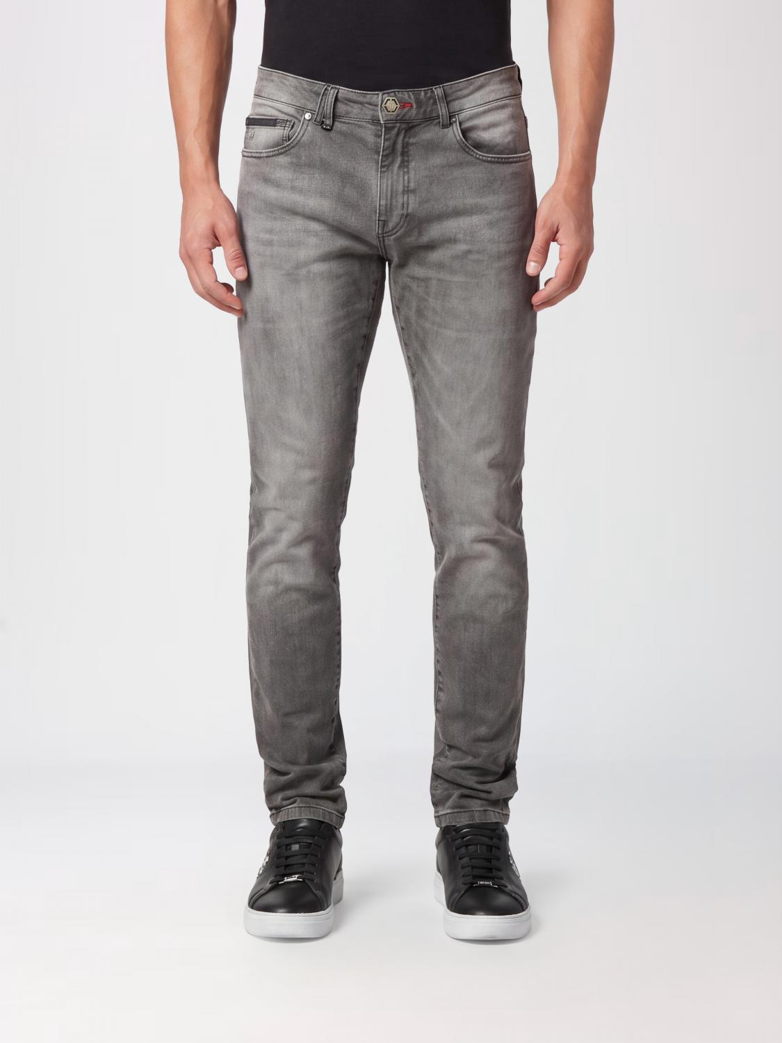 PHILIPP PLEIN Jeans Men color Grey