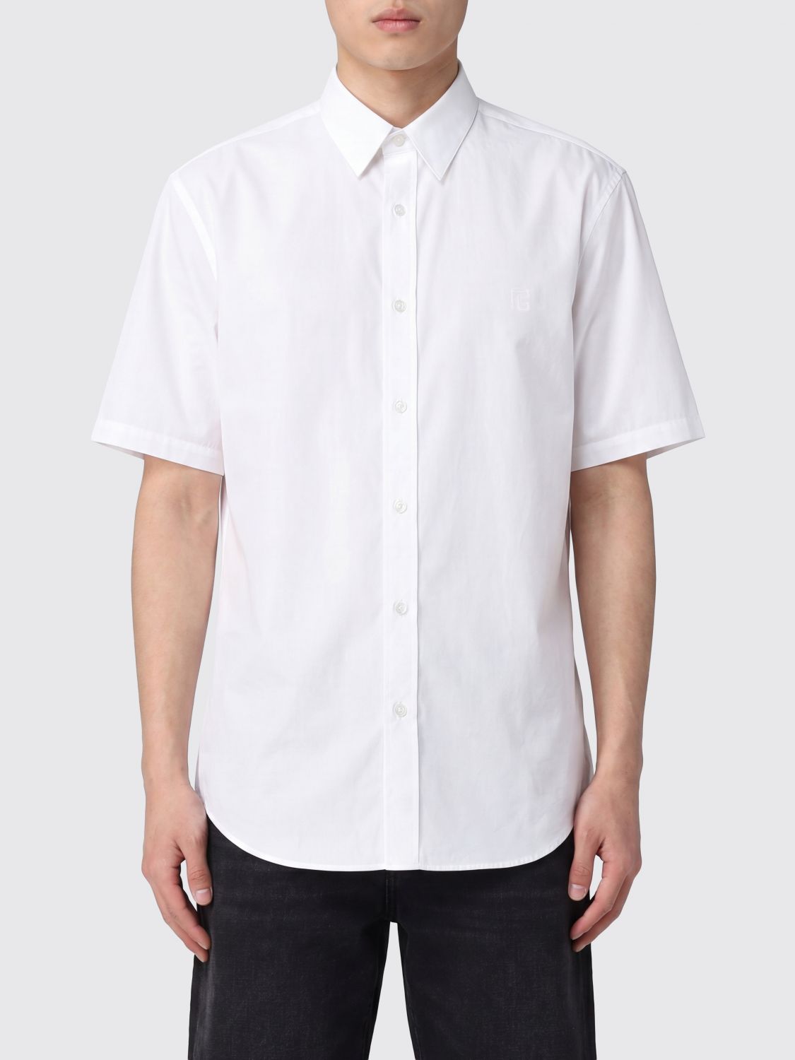 BALMAIN Camicia in popeline di cotone