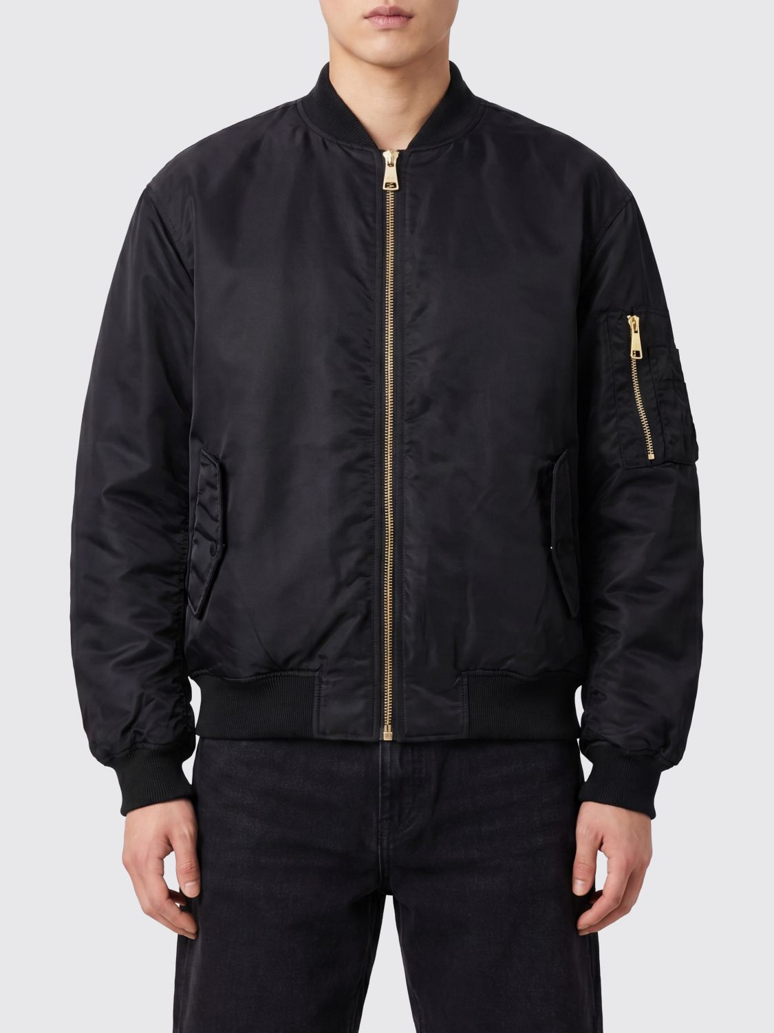 BALMAIN Bomber con logo in nylon