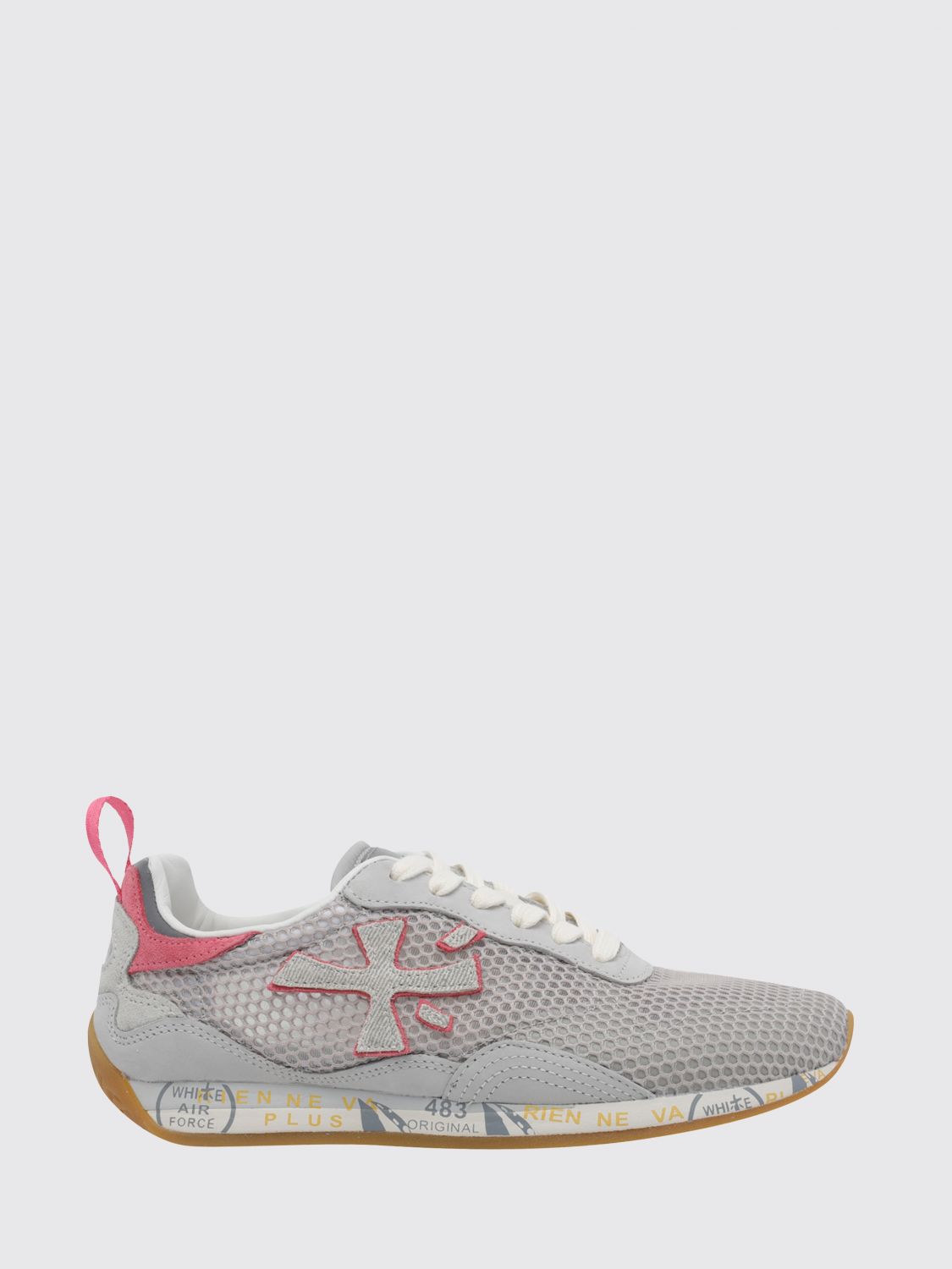 Premiata Mesh and Leather Runsead Sneakers