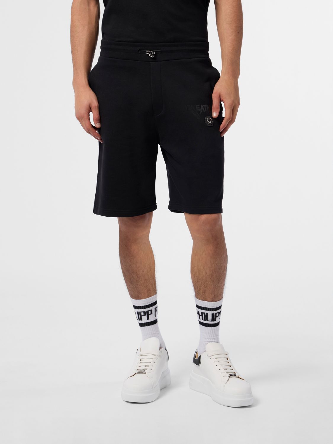 PHILIPP PLEIN Pantaloncini jogging in cotone