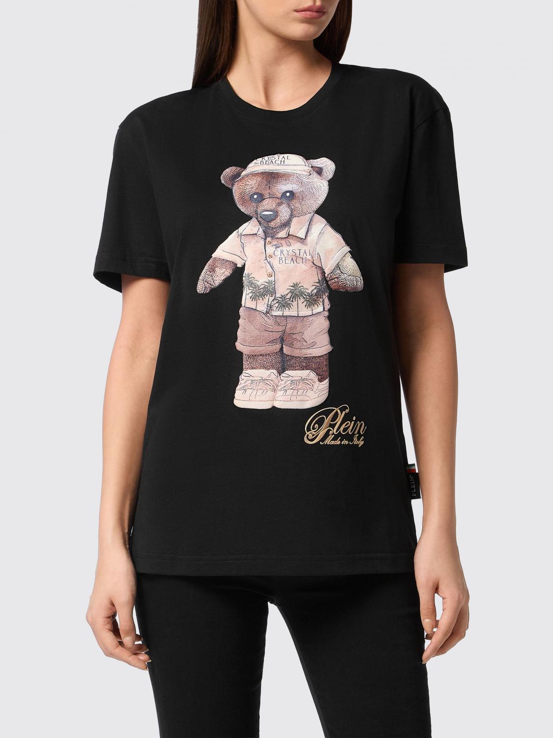 PHILIPP PLEIN T-shirts in cotone con stampa Teddy
