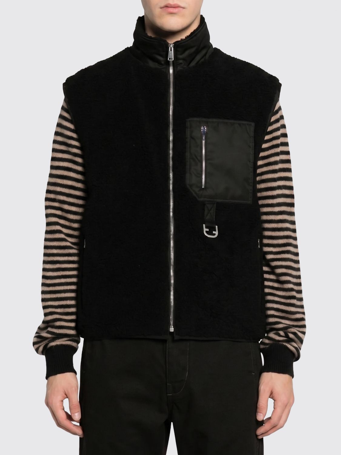 FENDI Gilet in pile di lana vergine FF