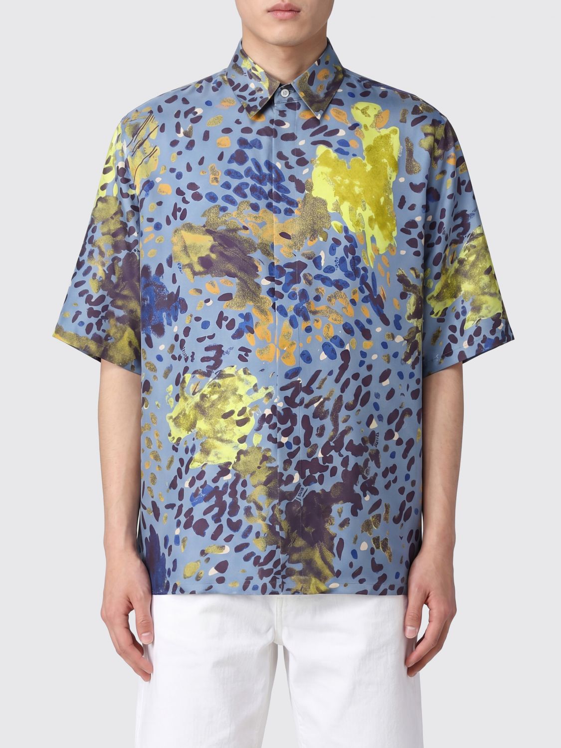FENDI Camicia animalier in seta