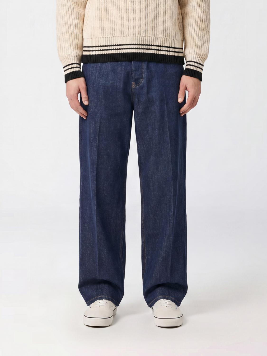 AMI PARIS Jeans wide-leg in denim di cotone