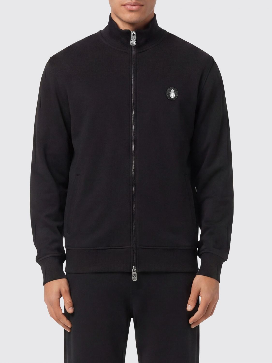 BILLIONAIRE Cotton Bomber Jacket with Logo