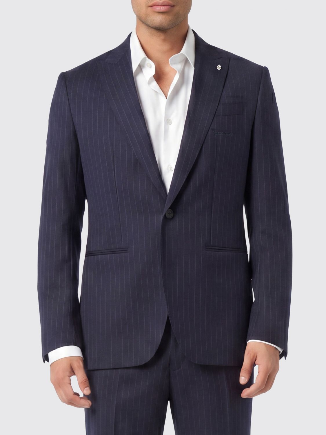 BILLIONAIRE Nadelstreifen-Einreihiger Blazer