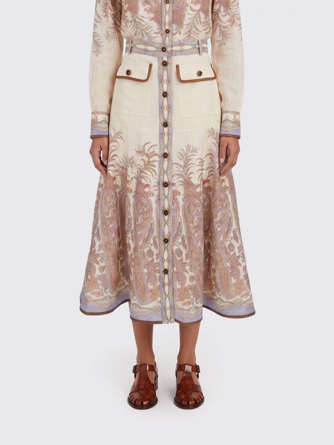 ZIMMERMANN Skirt Woman color Beige