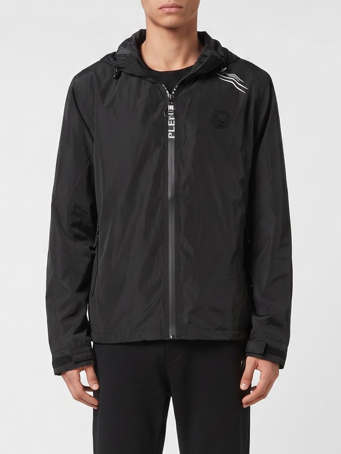 Plein Sport Windjacke mit Kapuze