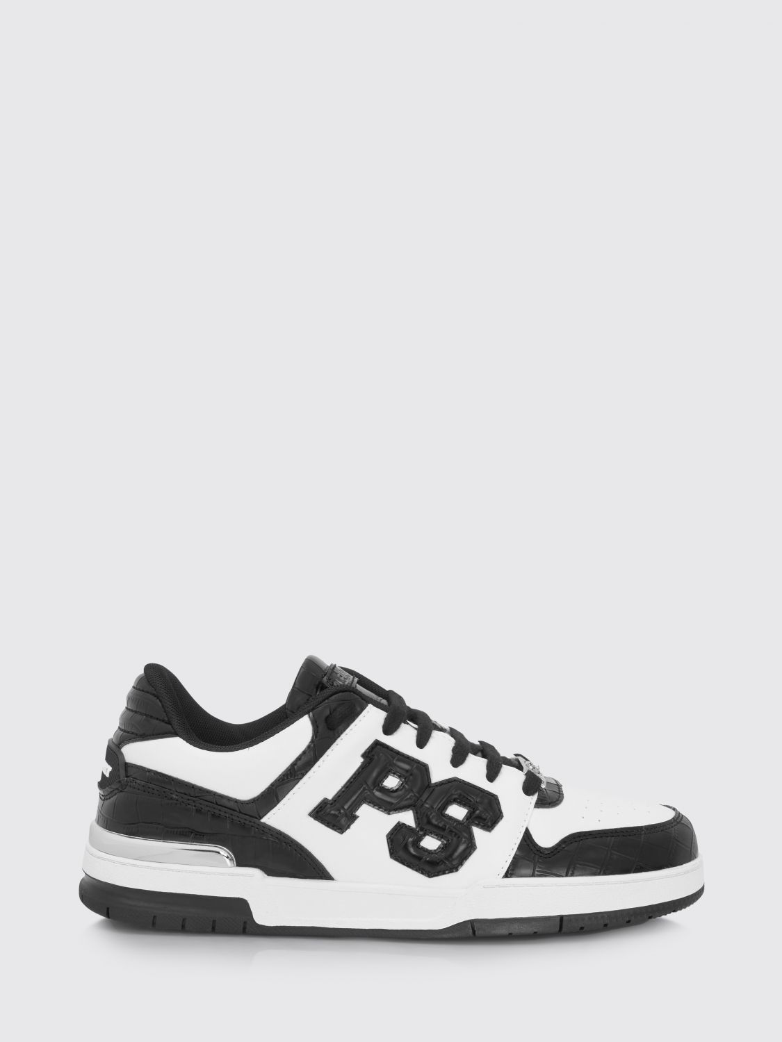 Plein Sport Sneakers aus Leder mit Krokoprägung