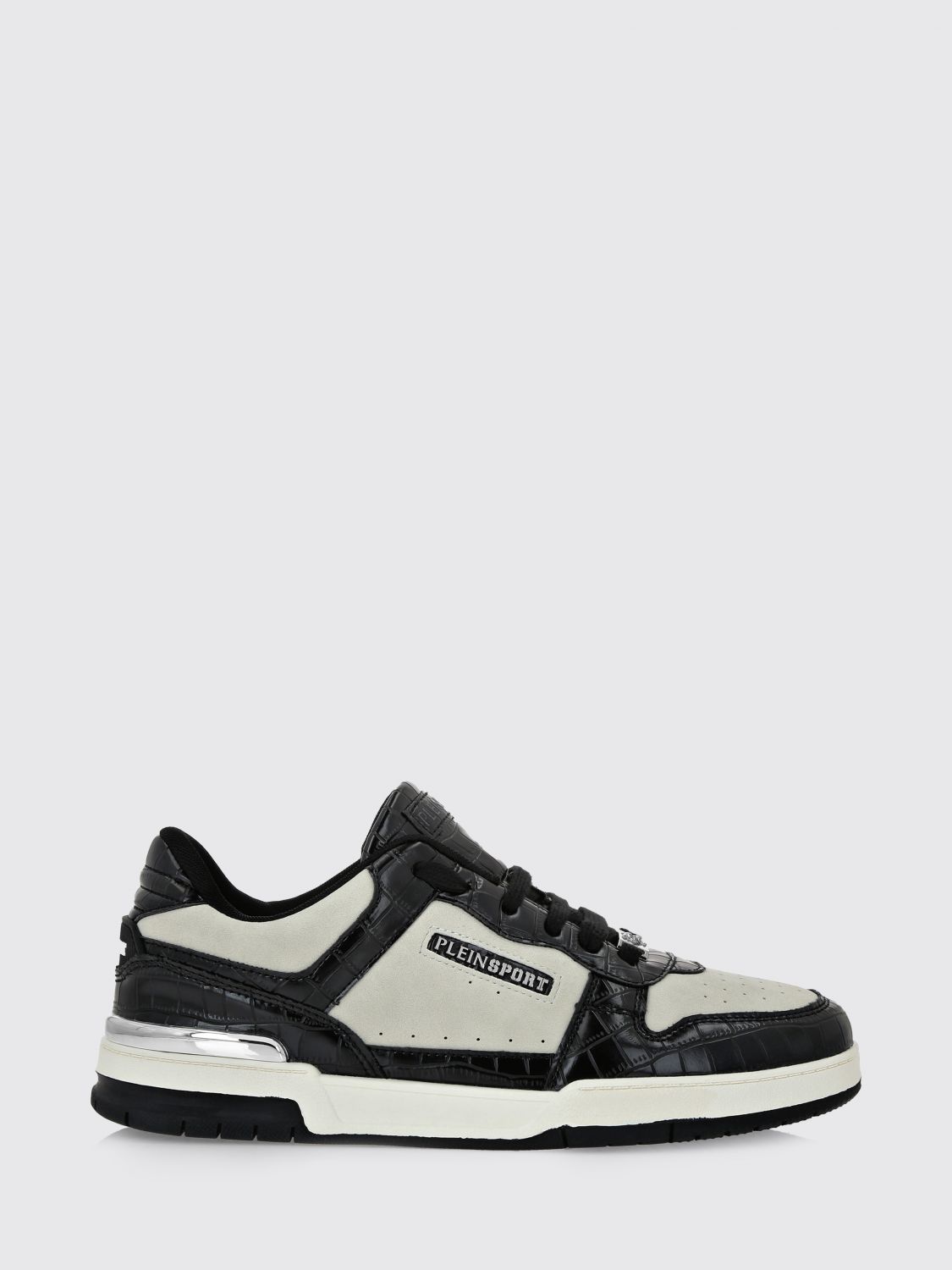 Plein Sport Sneakers aus Wildleder und Leder mit Krokoprägung