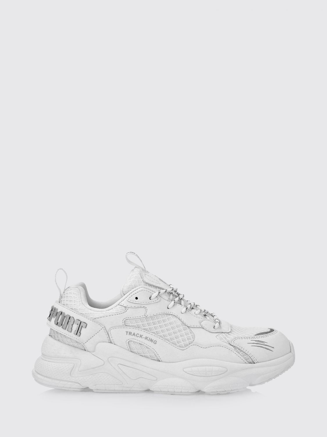 Plein Sport Track-King Leather And Mesh Sneakers