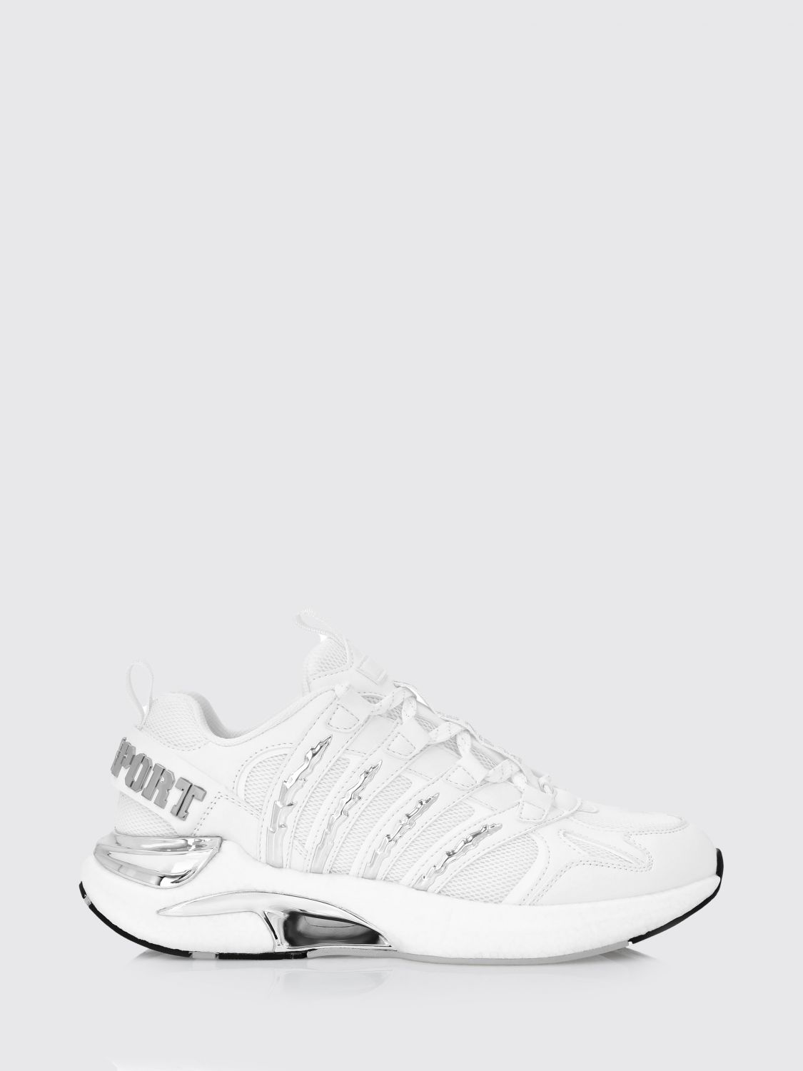 Plein Sport Leather And Mesh Sneakers