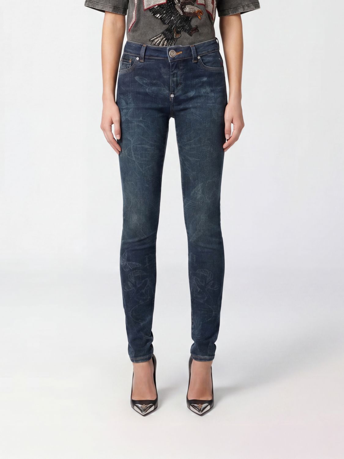 PHILIPP PLEIN Jeans Woman color Blue