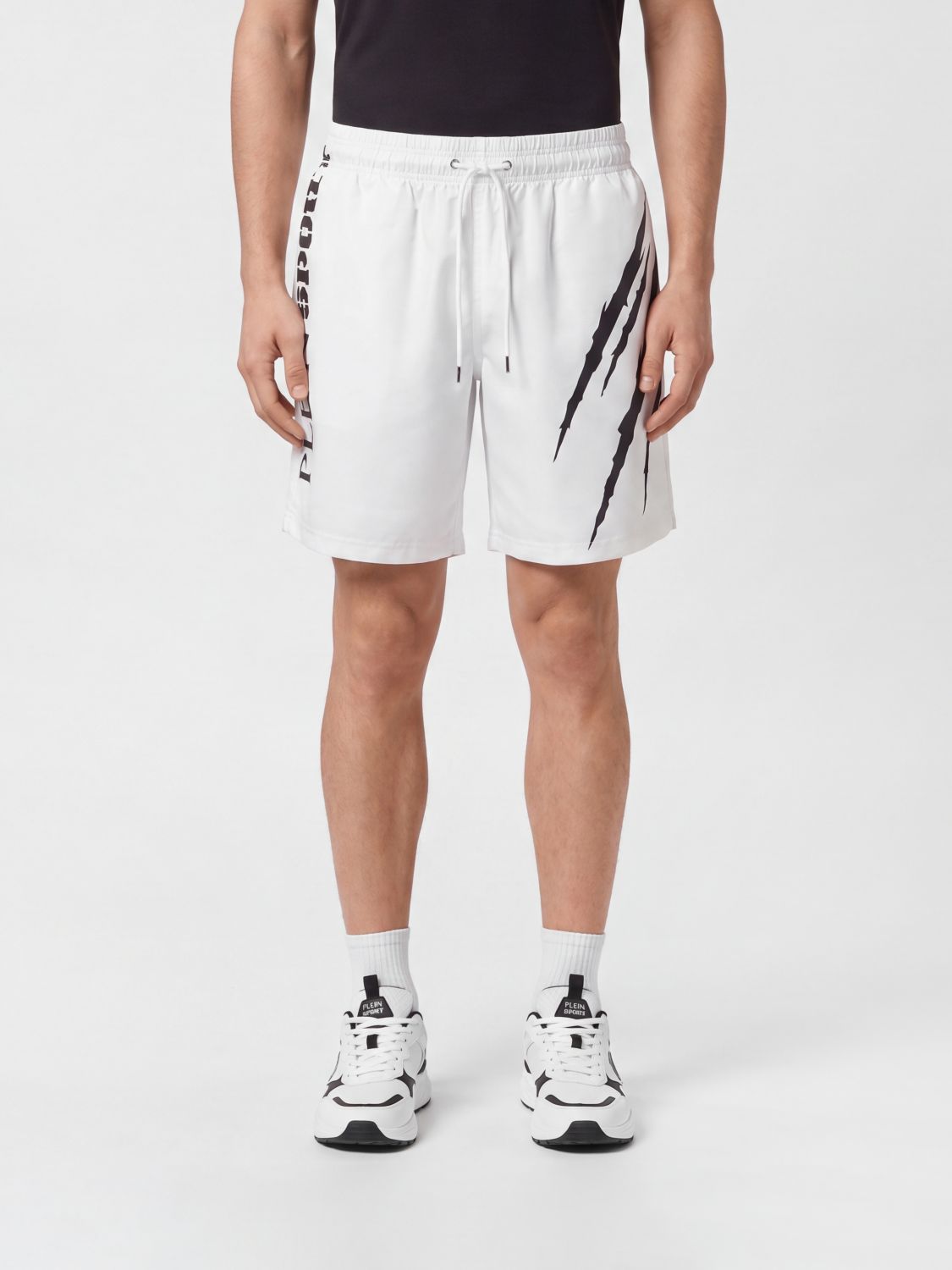 Plein Sport Pantaloncini jogging in tessuto tecnico stretch