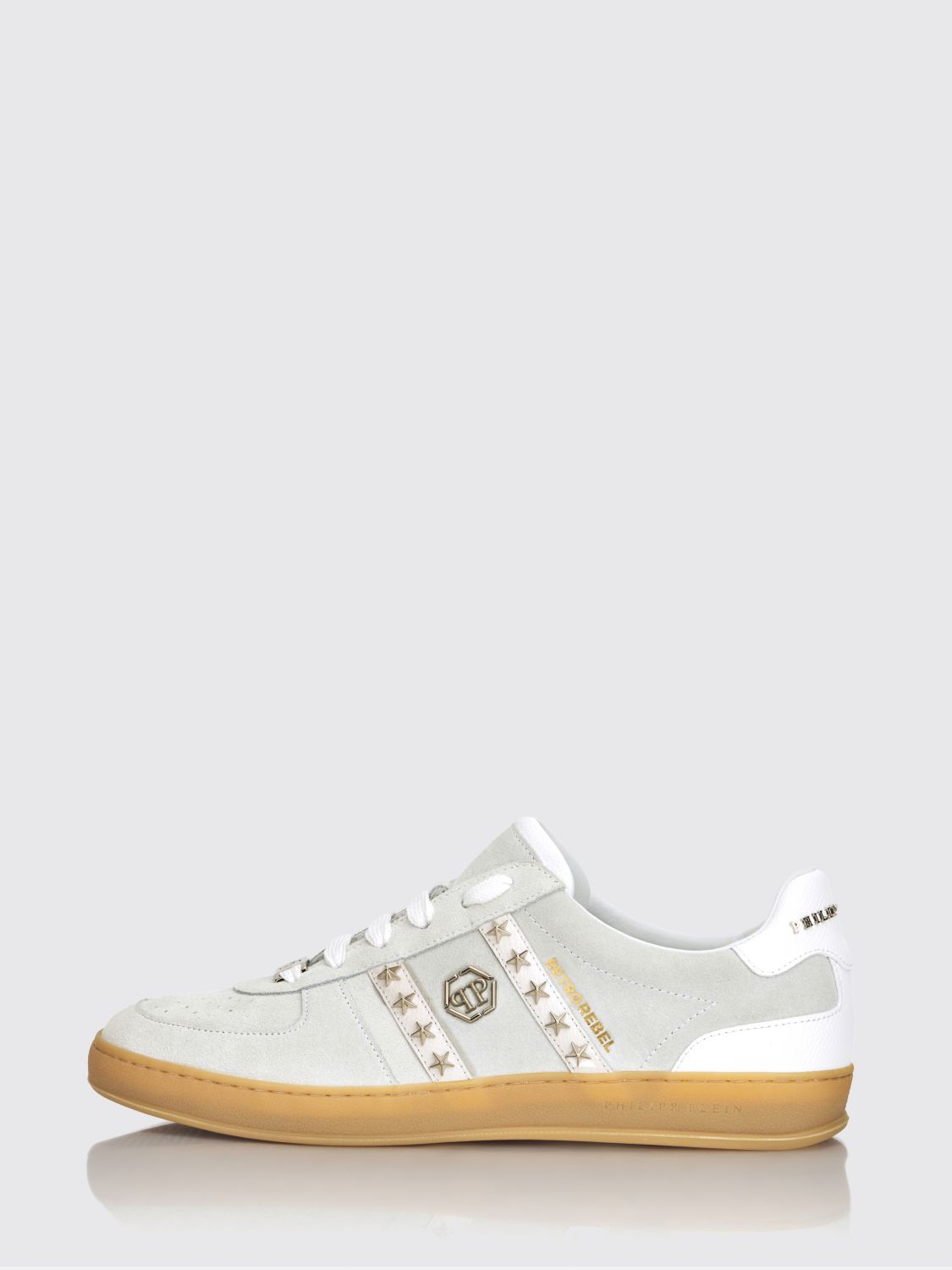 PHILIPP PLEIN Retro Rebel Wildleder-Sneakers mit Sternapplikationen