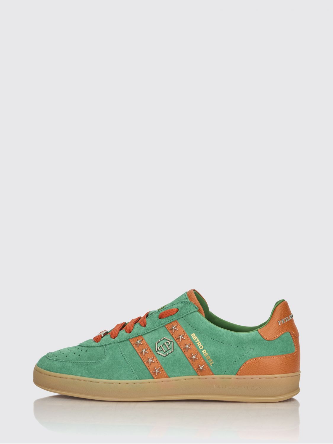 PHILIPP PLEIN Retro Rebel Wildleder-Sneakers mit Sternapplikationen