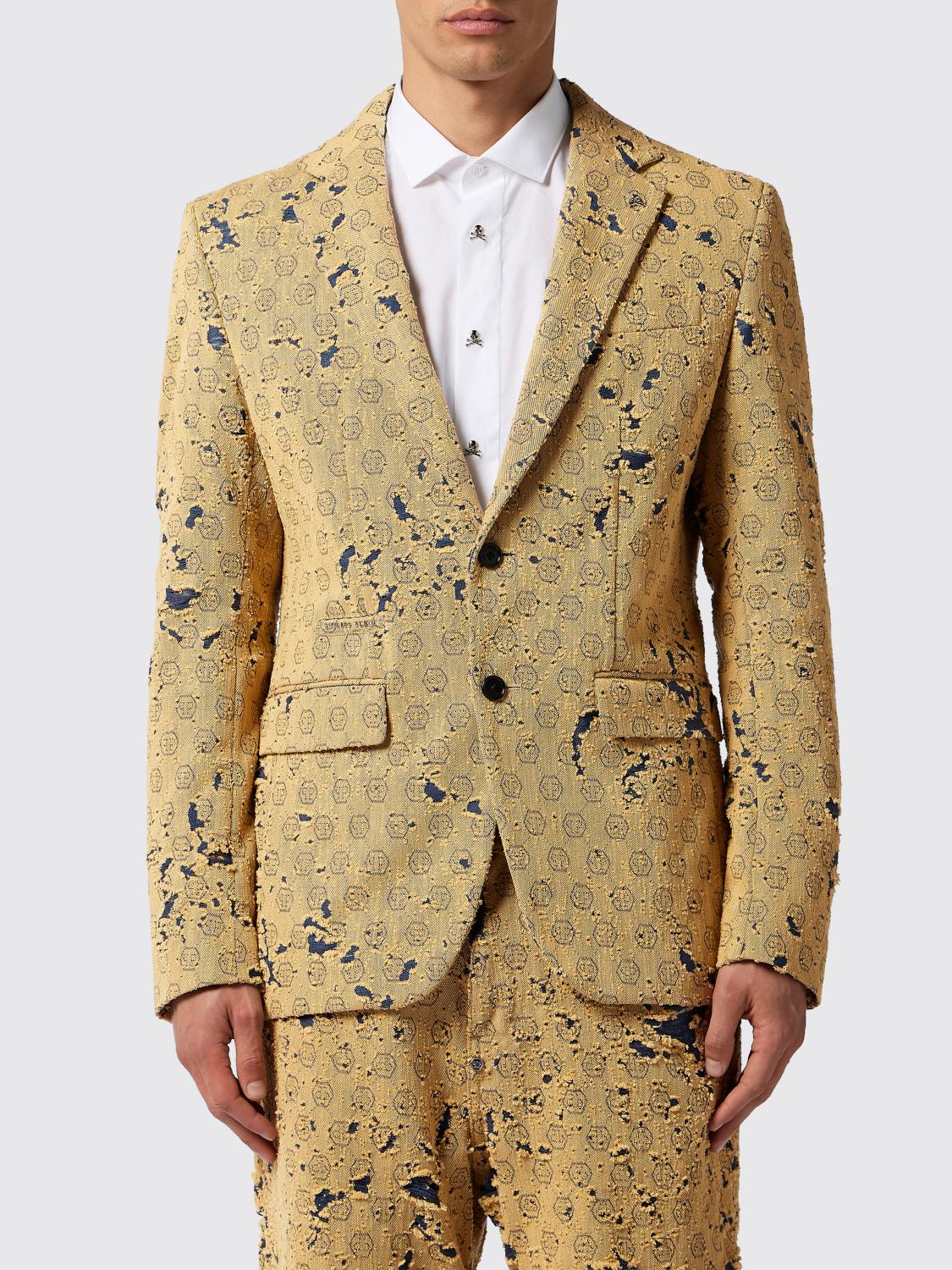 PHILIPP PLEIN Blazer Men color Beige