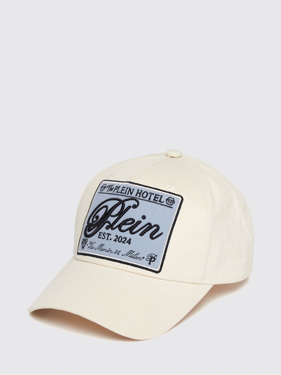 PHILIPP PLEIN Cotton twill hat with embroidered logo