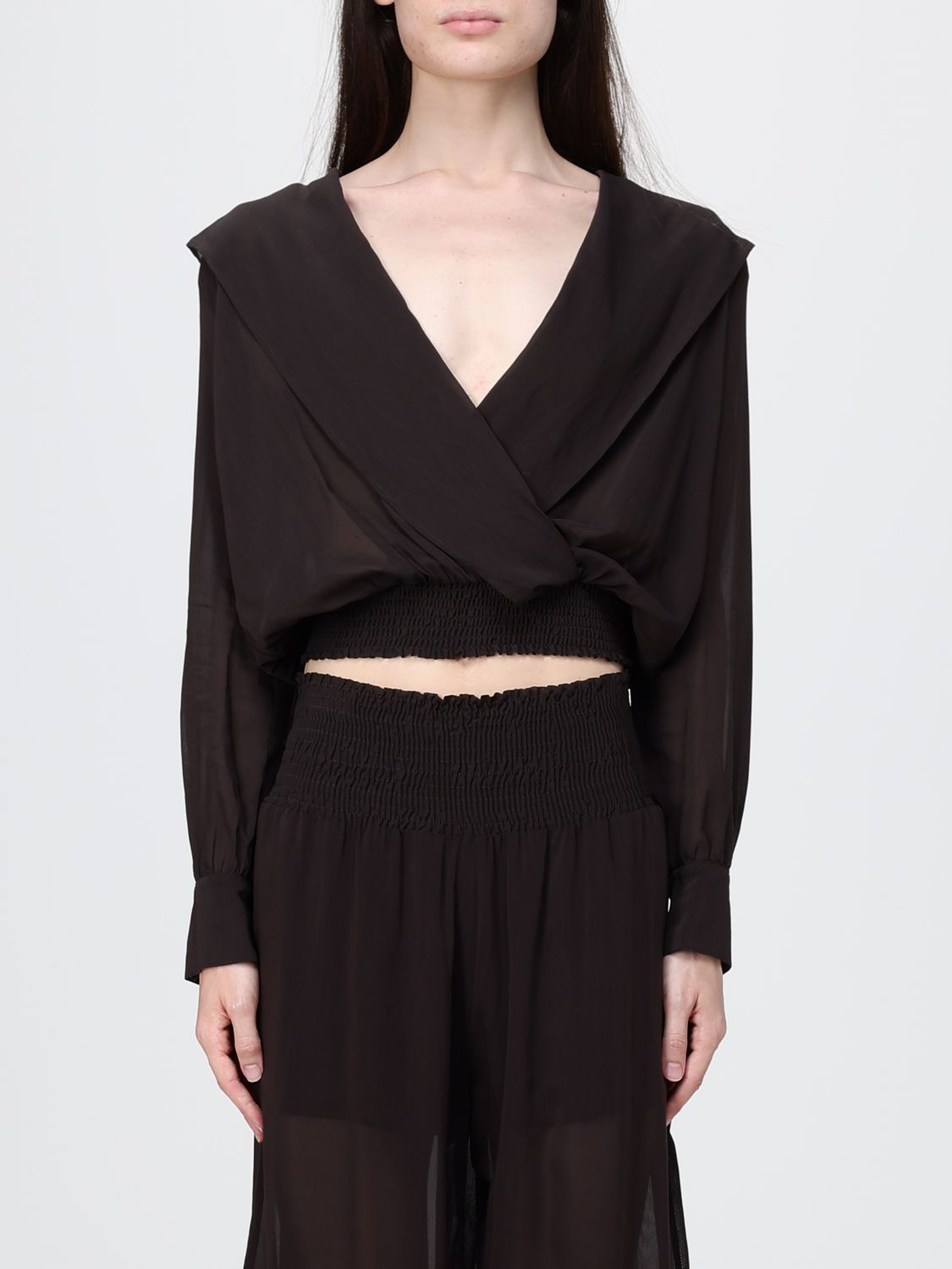 PINKO Shirt Woman color Brown