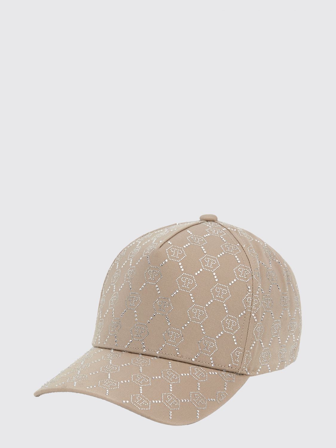 PHILIPP PLEIN Cappello in cotone con Hexagon di strass
