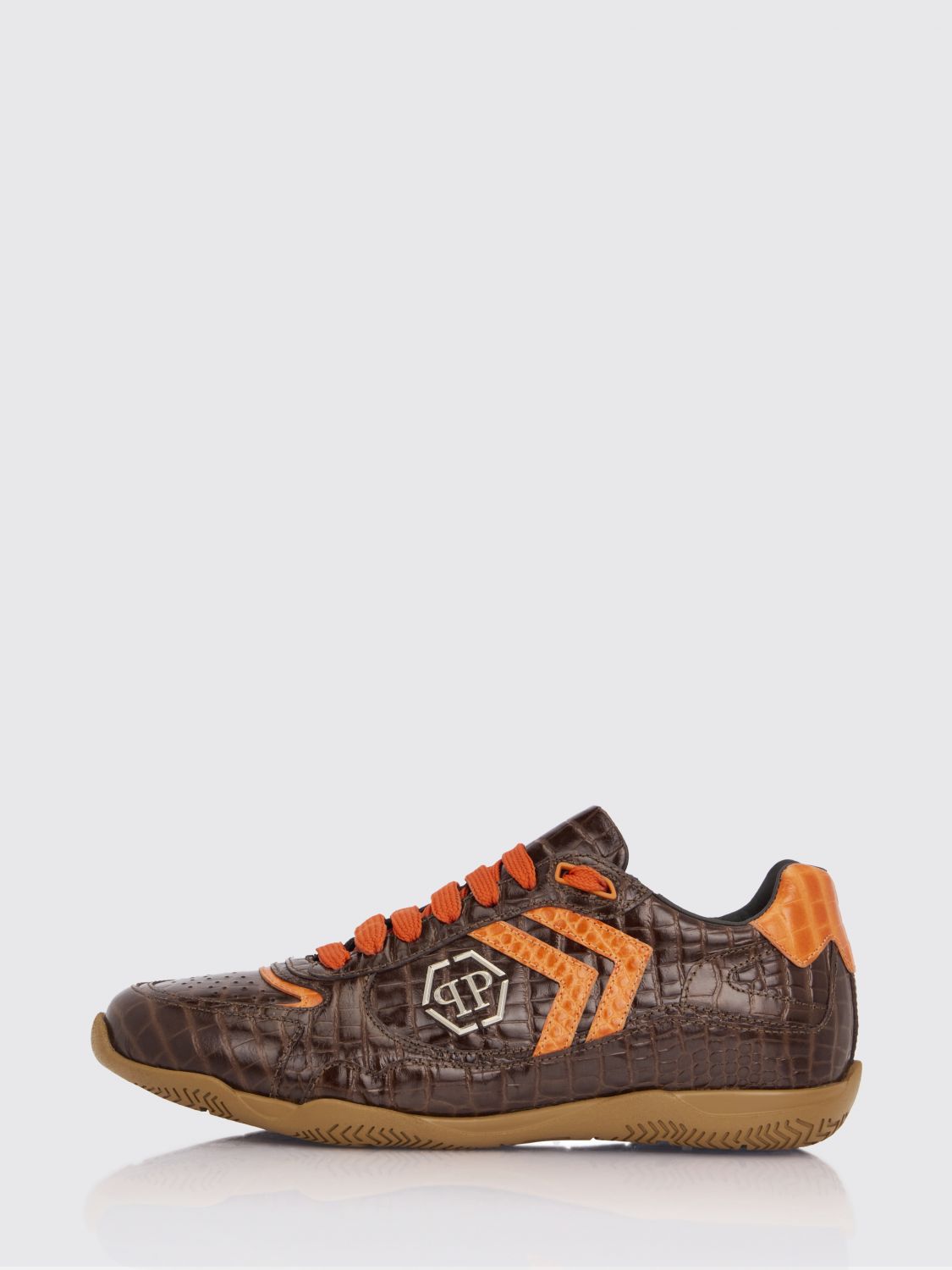 PHILIPP PLEIN Pit-$top Sneakers aus Krokoprint-Leder