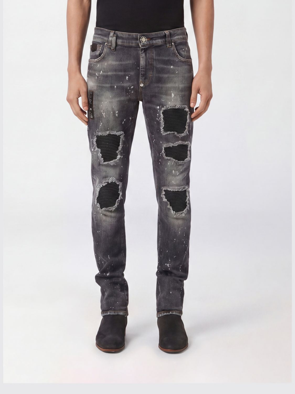 PHILIPP PLEIN Jeans Men color Grey