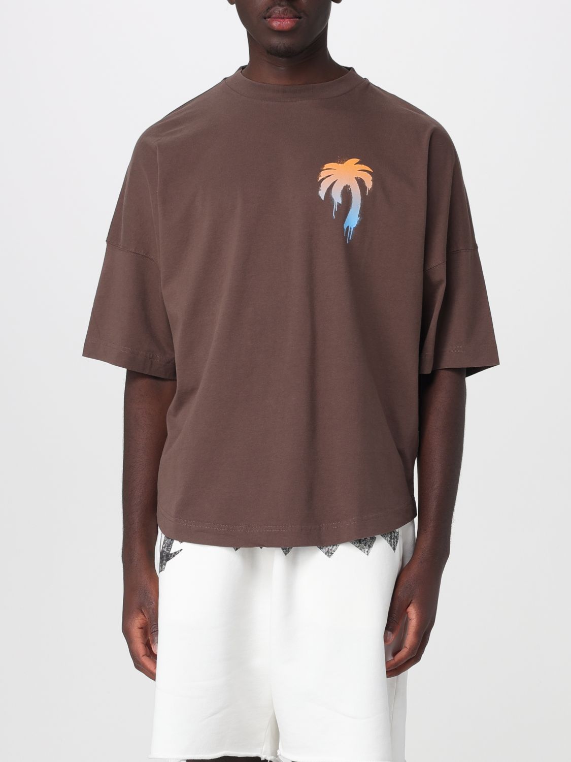 PALM ANGELS T-Shirt Men color Brown