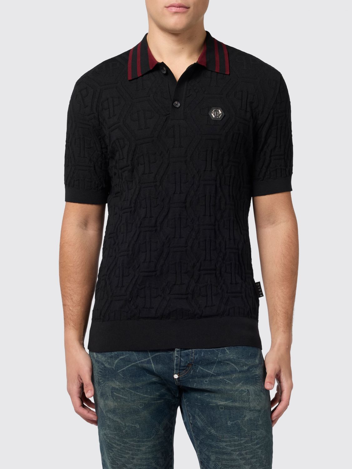 PHILIPP PLEIN Polo in maglia di cotone