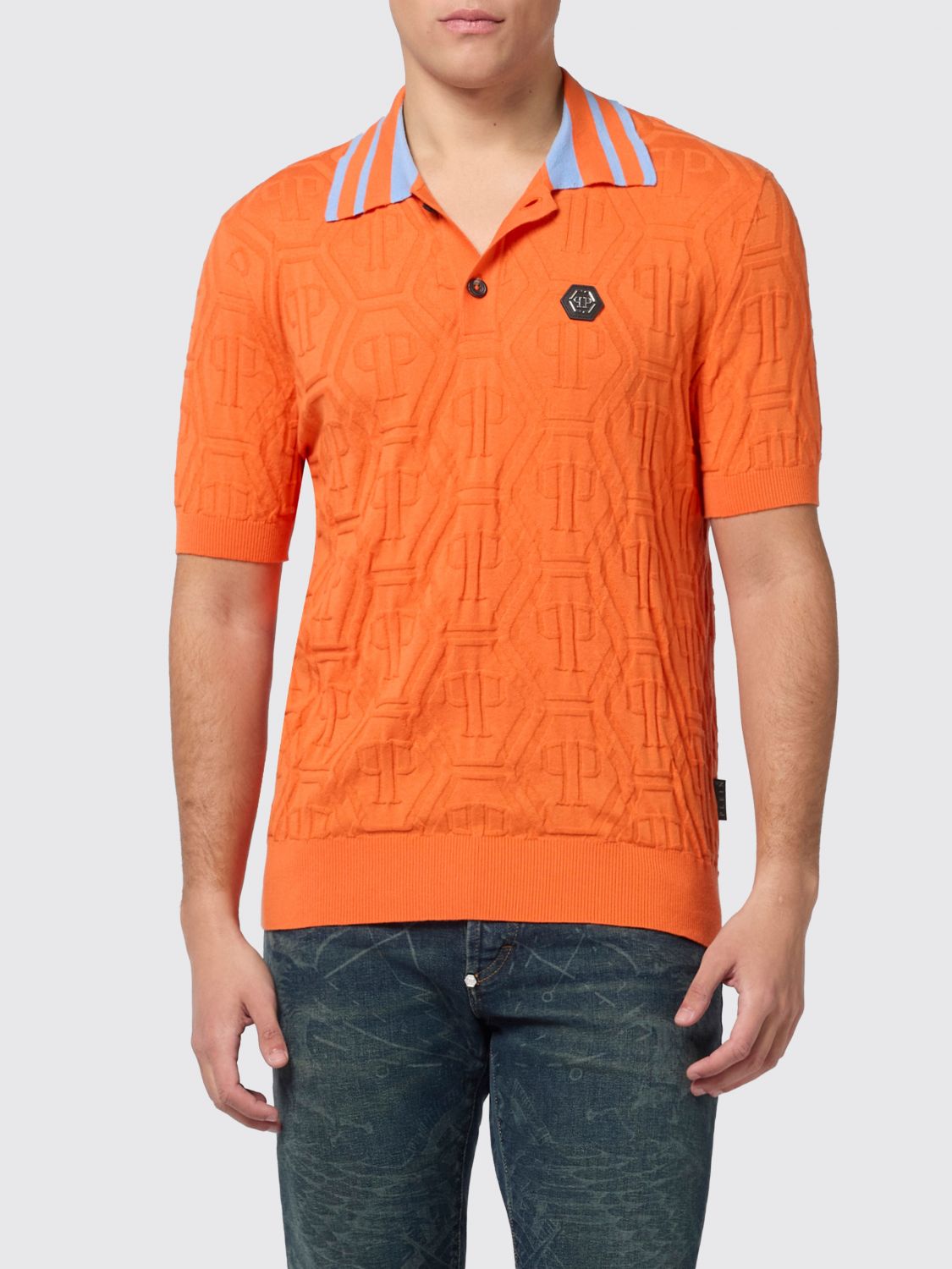 PHILIPP PLEIN Polo in maglia di cotone