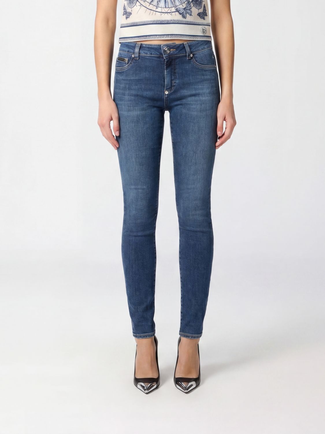 PHILIPP PLEIN Jeans Woman color Blue