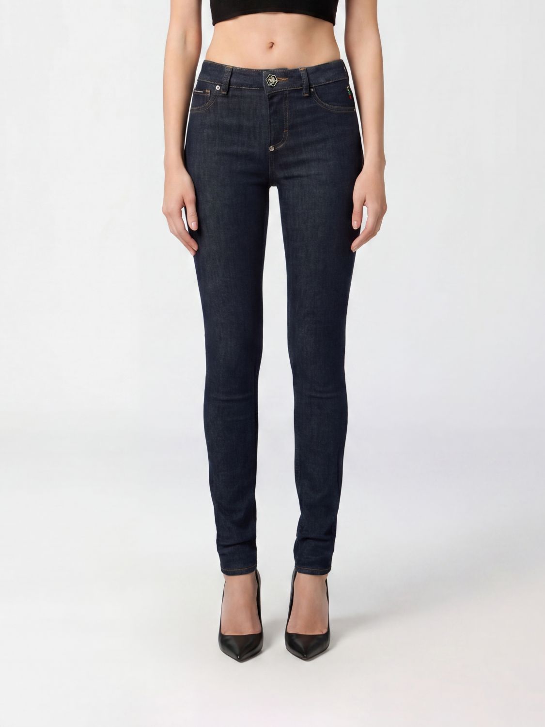 PHILIPP PLEIN Jeans skinny fit in denim di cotone