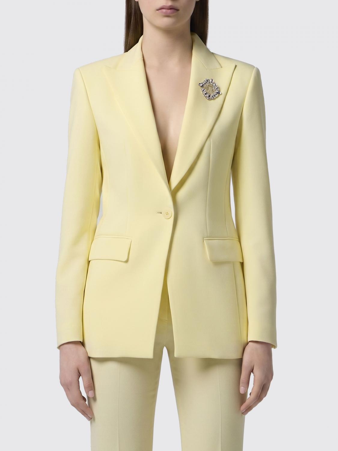 PHILIPP PLEIN Blazer monopetto in crêpe con spilla