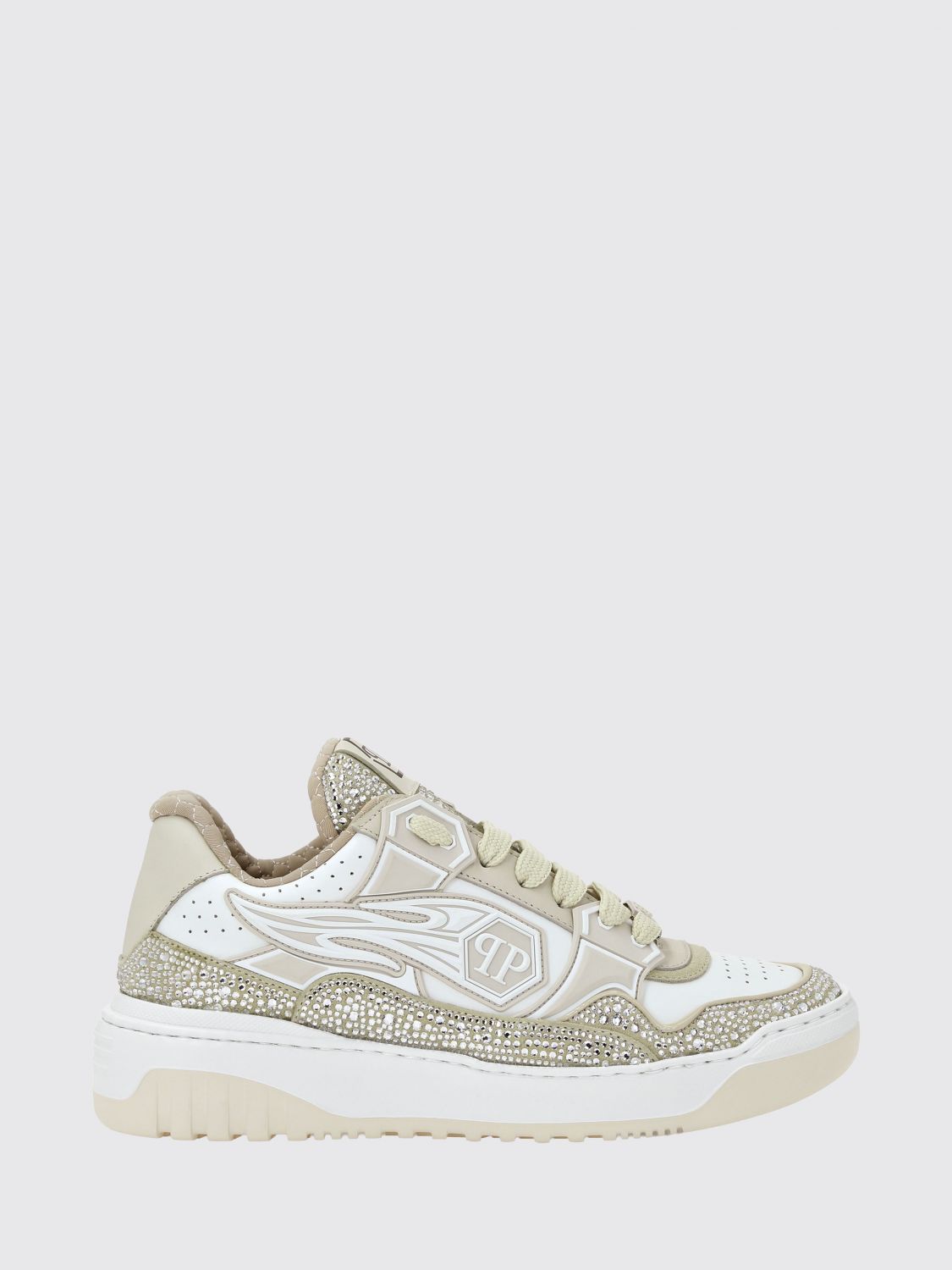 PHILIPP PLEIN Sneakers aus Leder und Strass