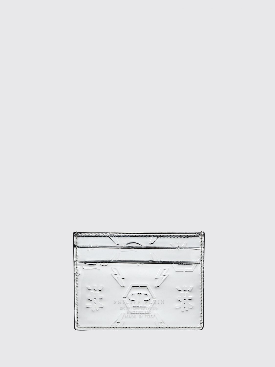PHILIPP PLEIN PP laminated calfskin card holder