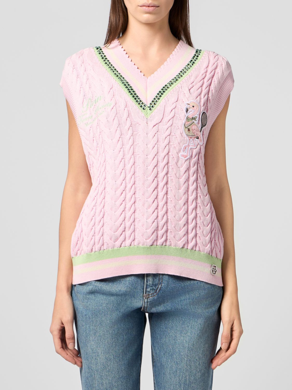 PHILIPP PLEIN Waistcoat Woman color Fuchsia